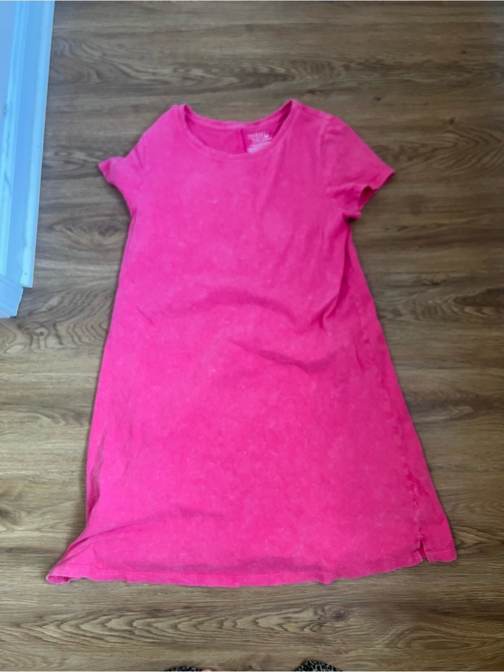 ' Hot Pink Short Sleeve Dress